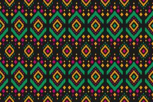 Fabric ethnic pattern art. Ikat seamless pattern in tribal. American, Mexican style. vector
