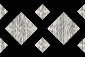 Traditional Ethnic ikat motif fabric pattern geometric style.African Ikat embroidery Ethnic oriental pattern black background wallpaper. Abstract,vector,illustration.Texture,frame,decoration. vector