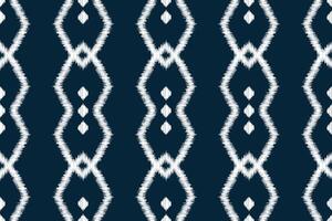 Traditional Ethnic ikat motif fabric pattern geometric style.African Ikat embroidery Ethnic oriental pattern blue background wallpaper. Abstract,vector,illustration.Texture,frame,decoration. vector