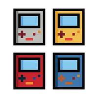 Cute pixel cartoon 8bit character game pad  gadget retro colorful cartoon controller gaming vector for decoration 8 bit decor isolated game vector.