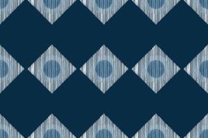 Traditional Ethnic ikat motif fabric pattern geometric style.African Ikat embroidery Ethnic oriental pattern blue background wallpaper. Abstract,vector,illustration.Texture,frame,decoration. vector