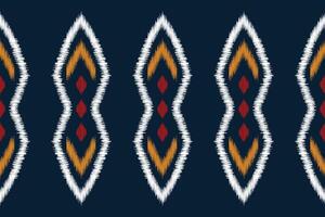 Traditional Ethnic ikat motif fabric pattern geometric style.African Ikat embroidery Ethnic oriental pattern blue background wallpaper. Abstract,vector,illustration.Texture,frame,decoration. vector