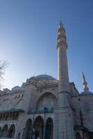 suleymaniye mezquita vista. Ramadán o islámico concepto vertical foto