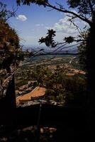 spectacular view of the valleys and fields of San Marino from above photo