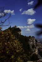 Spectacular view of the fortress in San Marino on a summer day photo