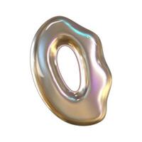 3d y2k chrome glossy silver element. Abstract shape chrome metal render. Y2K form abstract. Vector illustration 3d render.