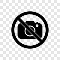 prohibition on taking photos and videos vector