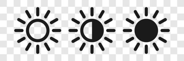 brightness control from bright to dark vector