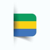 Gabon national flag, Gabon National Day, EPS10. Gabon flag vector icon