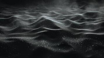 AI generated Sand on a dark background. Abstract background. Background, texture. Generated by artificial intelligence. photo