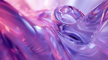 AI generated A purple abstract background created with purple glass. A purple and blue liquid surface on a flat surface, in the style of vray tracing, dynamic energy flow. photo