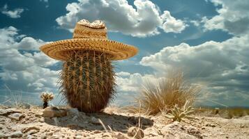 ai generado brillante azul cactus plantas en contra un rosado antecedentes. generado por artificial inteligencia. foto