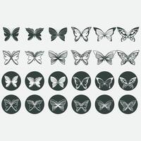 collection of butterfly logos vector