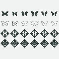 colección de mariposa logos vector