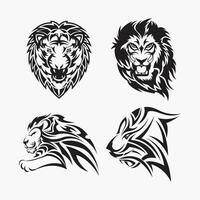 collection of lion logos vector