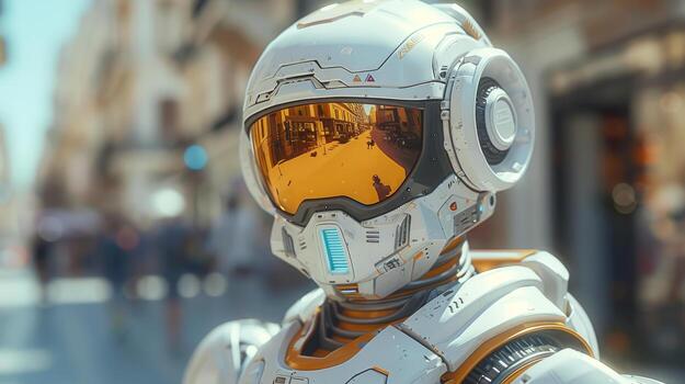 AI Generated A girl wearing sunglasses dances like a robot against a grey background photo