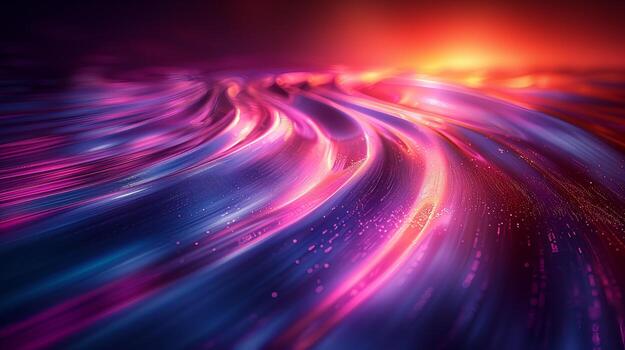 AI generated Luminous lines of light in the background. Abstract background. Background, texture. Generated by artificial intelligence. photo