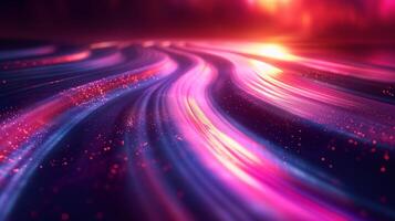 AI generated Luminous lines of light in the background. Abstract background. Background, texture. Generated by artificial intelligence. photo