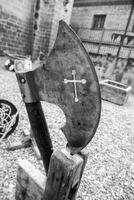 Old medieval ax photo