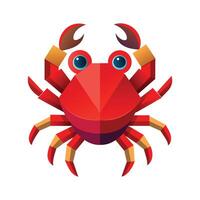 Crab triangle shape vector illustration.