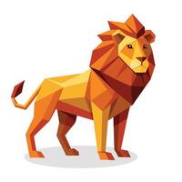 Lion triangle shape vector illustration