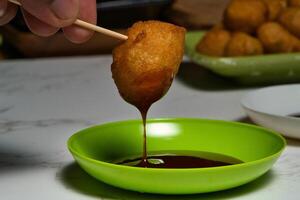 homemade filipino style fish ball photo