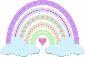 cute rainbow vector