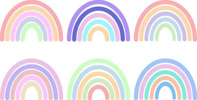 Rainbow Vector Illustration set