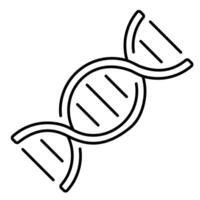 Vector isolated line dna icon. Symbol of molecule structure, chromosome.