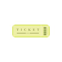 ticket flat design vector illustration. Vintage paper admit one and ticket samples icon.