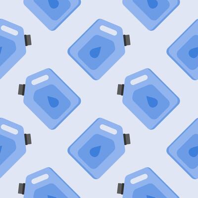 Seamless pattern of canister of gasoline. Petrol simple modern pattern. Canister for motor machine oil. Oil change service and repair. Engine oil vector sign