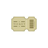 ticket flat design vector illustration. Vintage paper admit one and ticket samples icon.