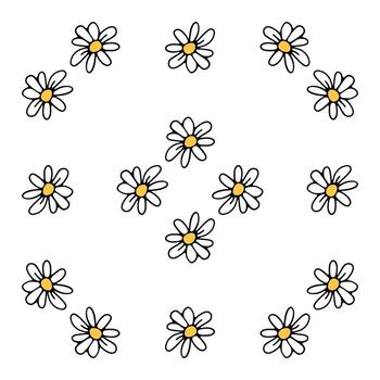 Daisy background vector pattern
