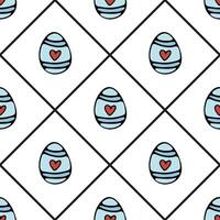 Seamless vector background with Easter egg