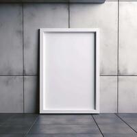 AI generated Vertical frame, mockup template, poster, blank for painting, canvas, empty space photo