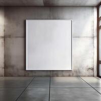 AI generated Square frame, mockup template, poster, blank for painting, canvas, empty space photo