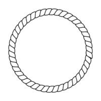 Black and white rope arranged in a perfect circle vector