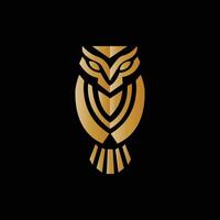 Owl logo with luxury color design vector