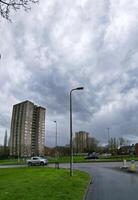 Low Angle Panoramic View of Stevenage City of England Great Britain. Feb 23rd, 2023 photo