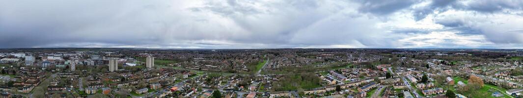 High Angle Panoramic View of Stevenage City of England Great Britain. Feb 23rd, 2023 photo