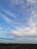 Most Beautiful Colours of Sky and Clouds During Sunset over England UK photo