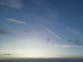 Most Beautiful Colours of Sky and Clouds During Sunset over England UK photo