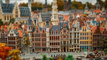 AI generated Miniature of the old town photo