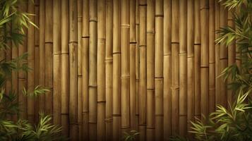 AI generated bamboo fence for garden decoration. Neural network AI generated photo