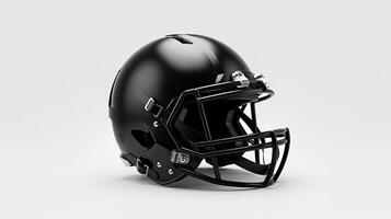 AI generated American football black helmet. Neural network AI generated photo