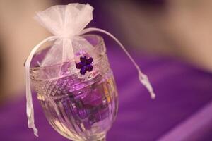 Glass Cup with Treats photo