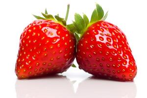 AI generated Sweet strawberry on white background. Neural network AI generated photo