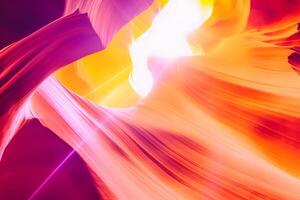 AI generated Antelope Canyon - abstract background. Travel and nature concept. Neural network AI generated photo