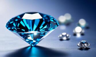ai generado diamante , blanco, azul, rojo, verde, amarillo diamantes joyería diseño , lujo diamantes fondo, zafiro piedra preciosa, macro diamantes foto
