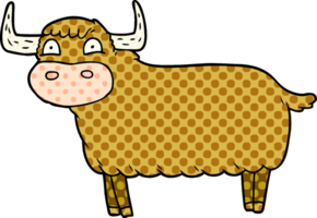 vaca de las tierras altas de dibujos animados png